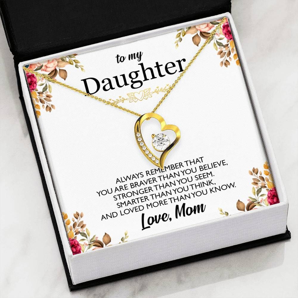 Loved More Than You Know Mom Giving Daughter Forever Love Necklace