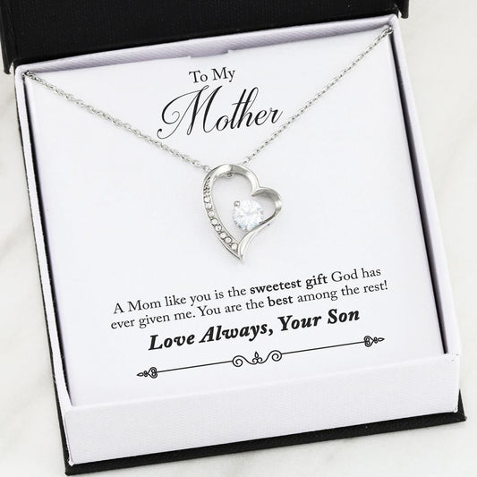 The Sweetest Gift From God Forever Love Necklace Gift For Mom