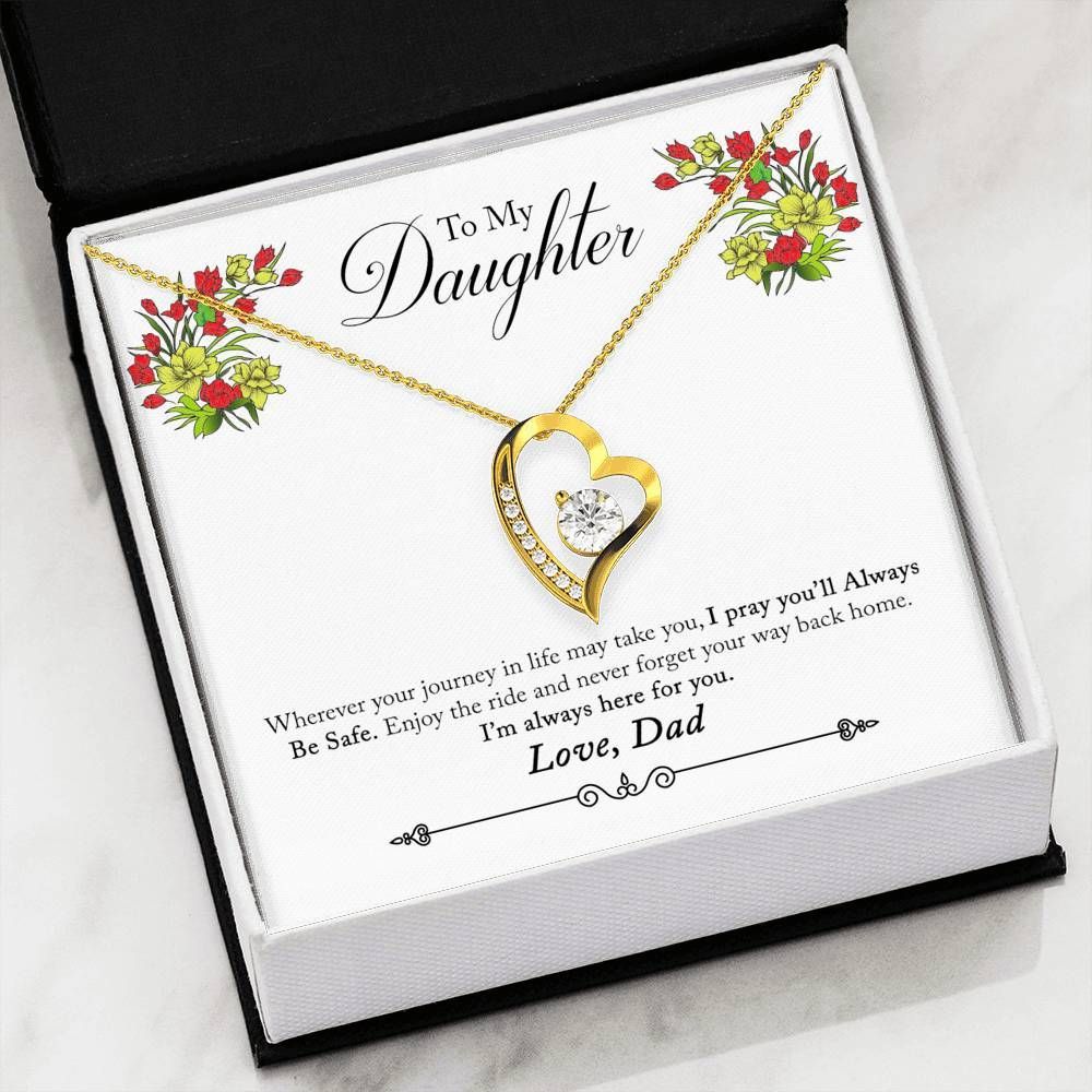 Pray You'll Be Safe Forever Love Necklace Gift For Daughter