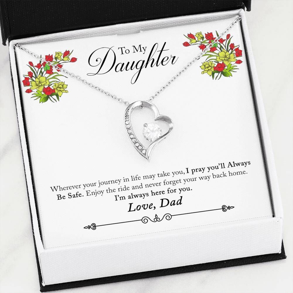 Pray You'll Be Safe Forever Love Necklace Gift For Daughter