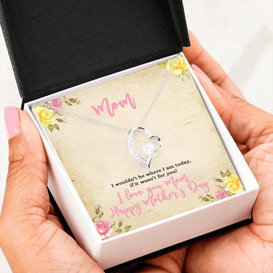 I Love You Mom Mother's Day Giving Mom Forever Love Necklace