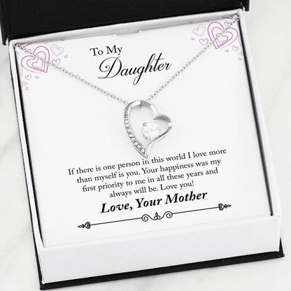 Love You Forever Love Necklace Gift For Daughter