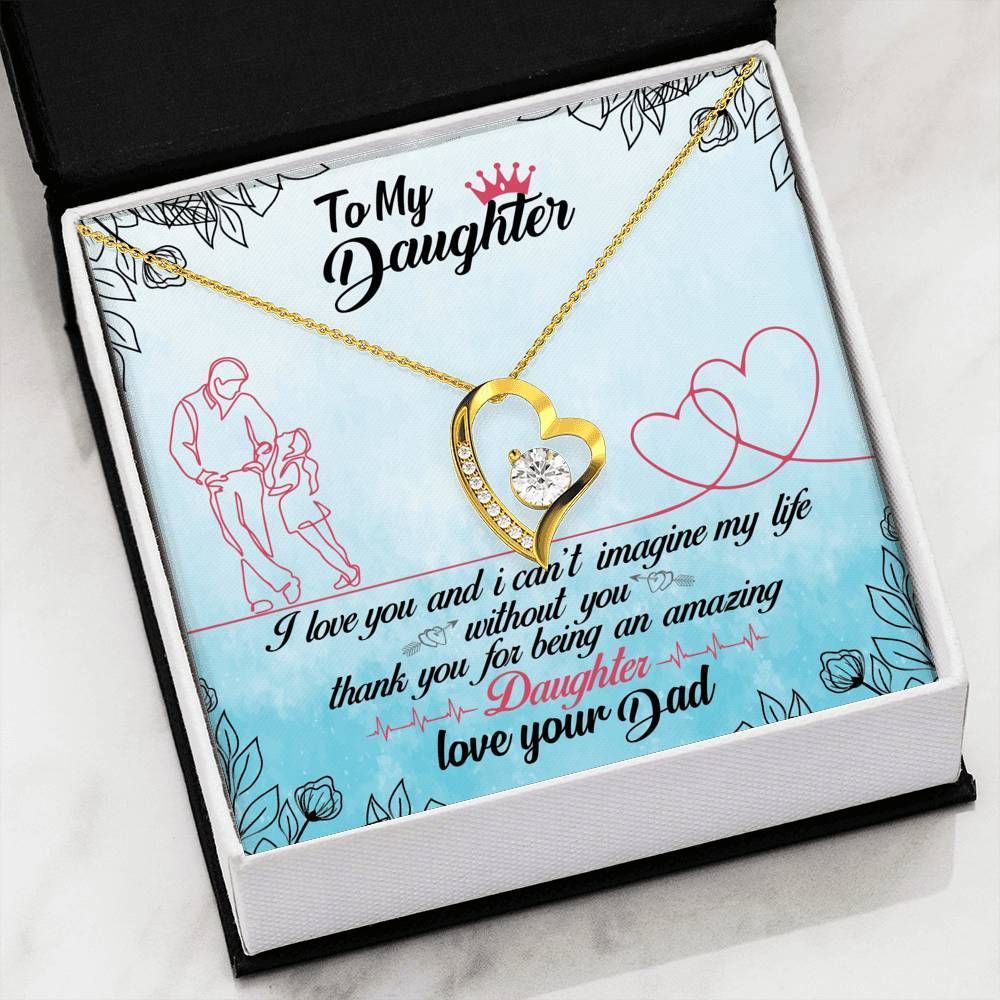 Thank For Being An Amazing Daughter Forever Love Necklace Gift For Women