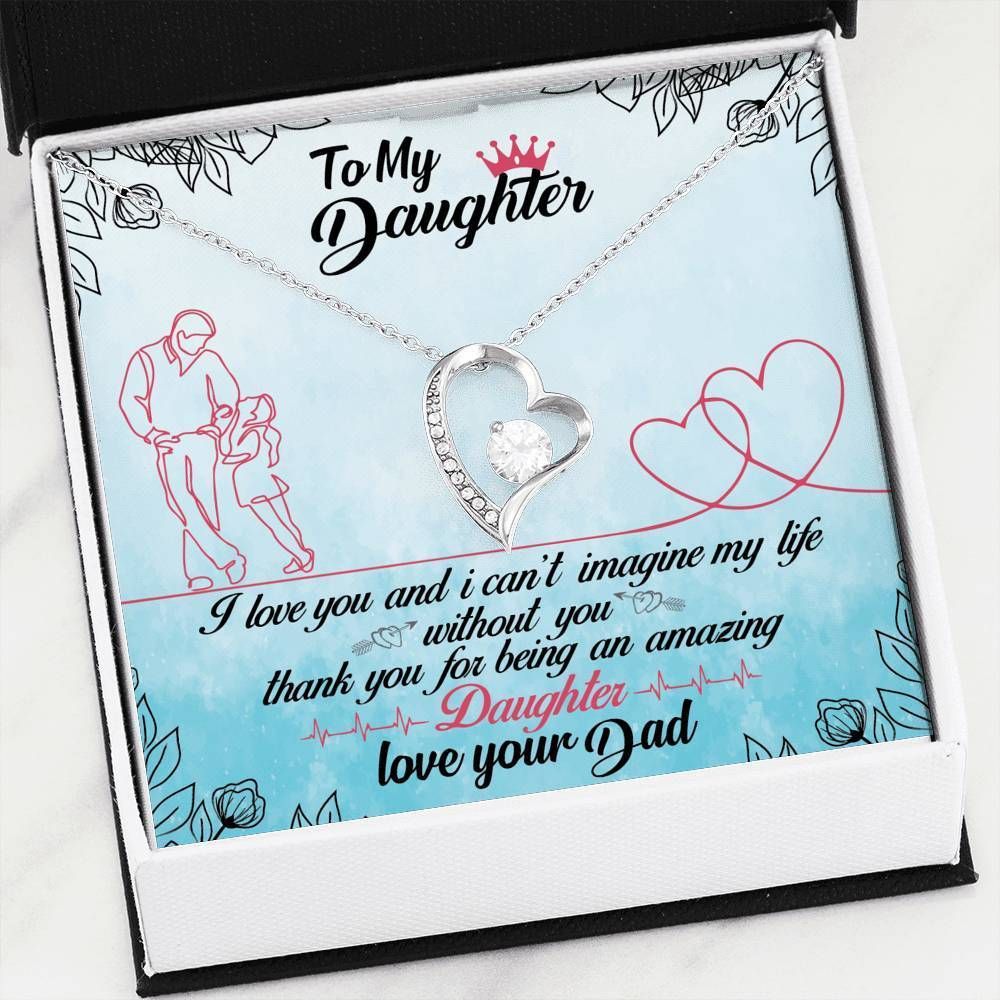 Thank For Being An Amazing Daughter Forever Love Necklace Gift For Women