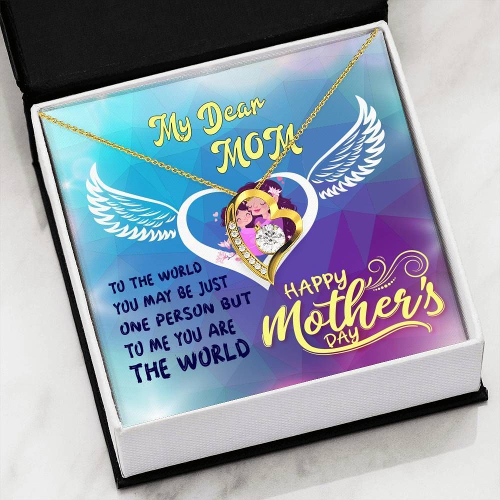 You Are The World Forever Love Necklace Gift For Mom