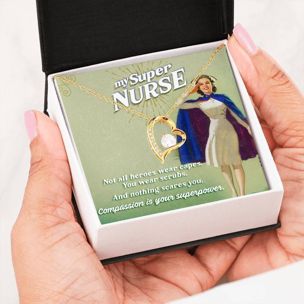 Compassion Is Your Superpower Forever Love Necklace For Super Nurse