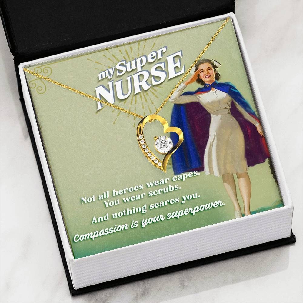 Compassion Is Your Superpower Forever Love Necklace For Super Nurse