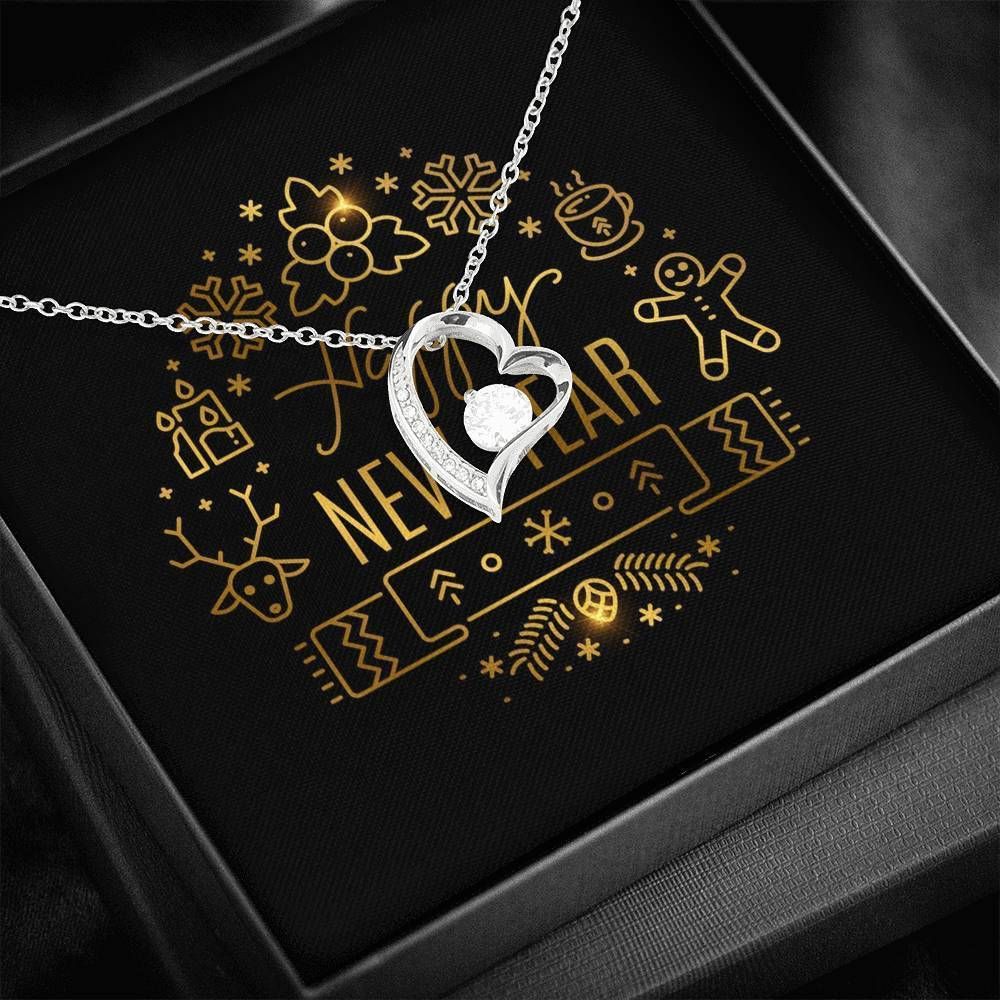 Gift For Friend Happy New Year Forever Love Necklace