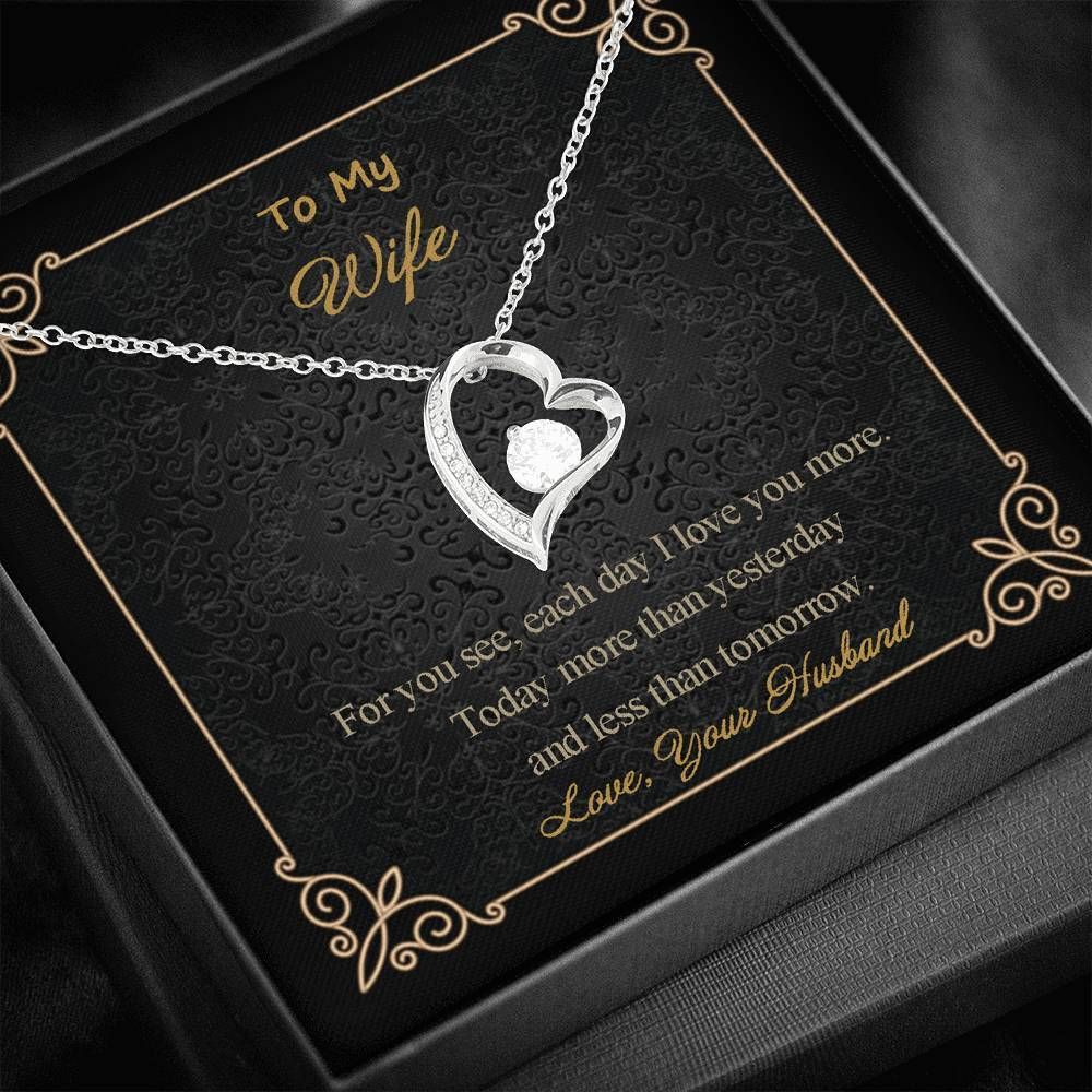 Love You More Today More Than Yesterday Forever Love Necklace For Wife