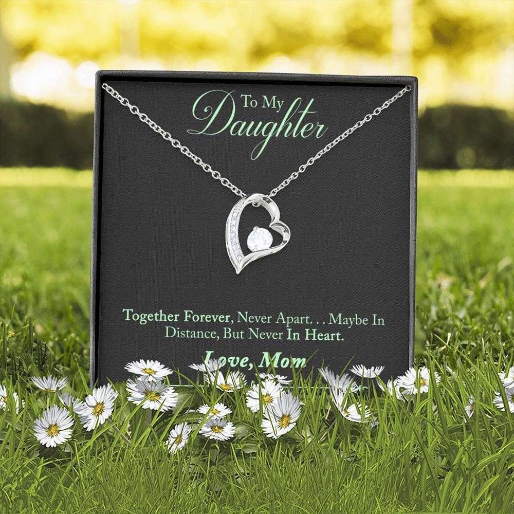 To My Daughter Together Forever Forever Love Necklace Gift For Daughter