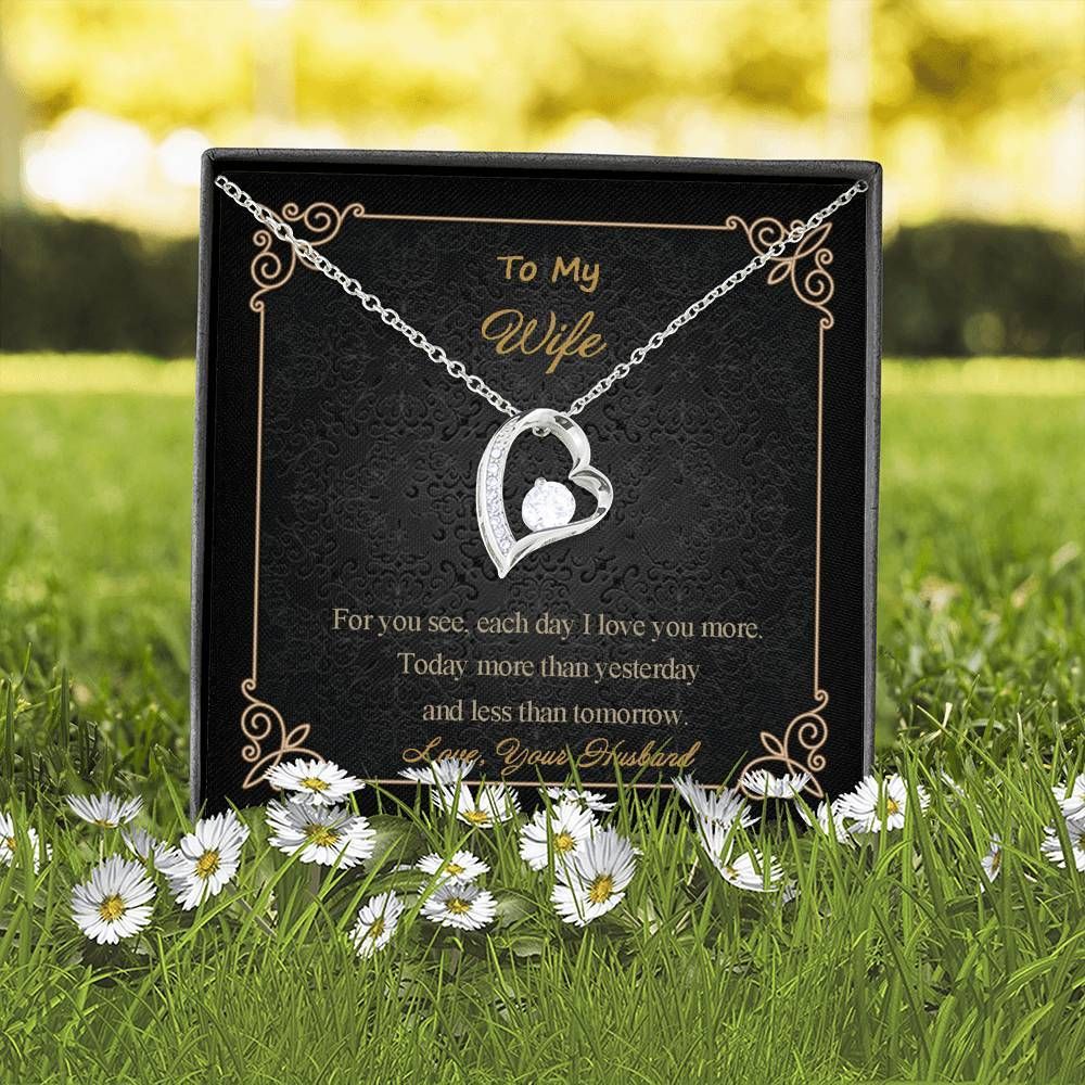 Love You More Today More Than Yesterday Forever Love Necklace For Wife