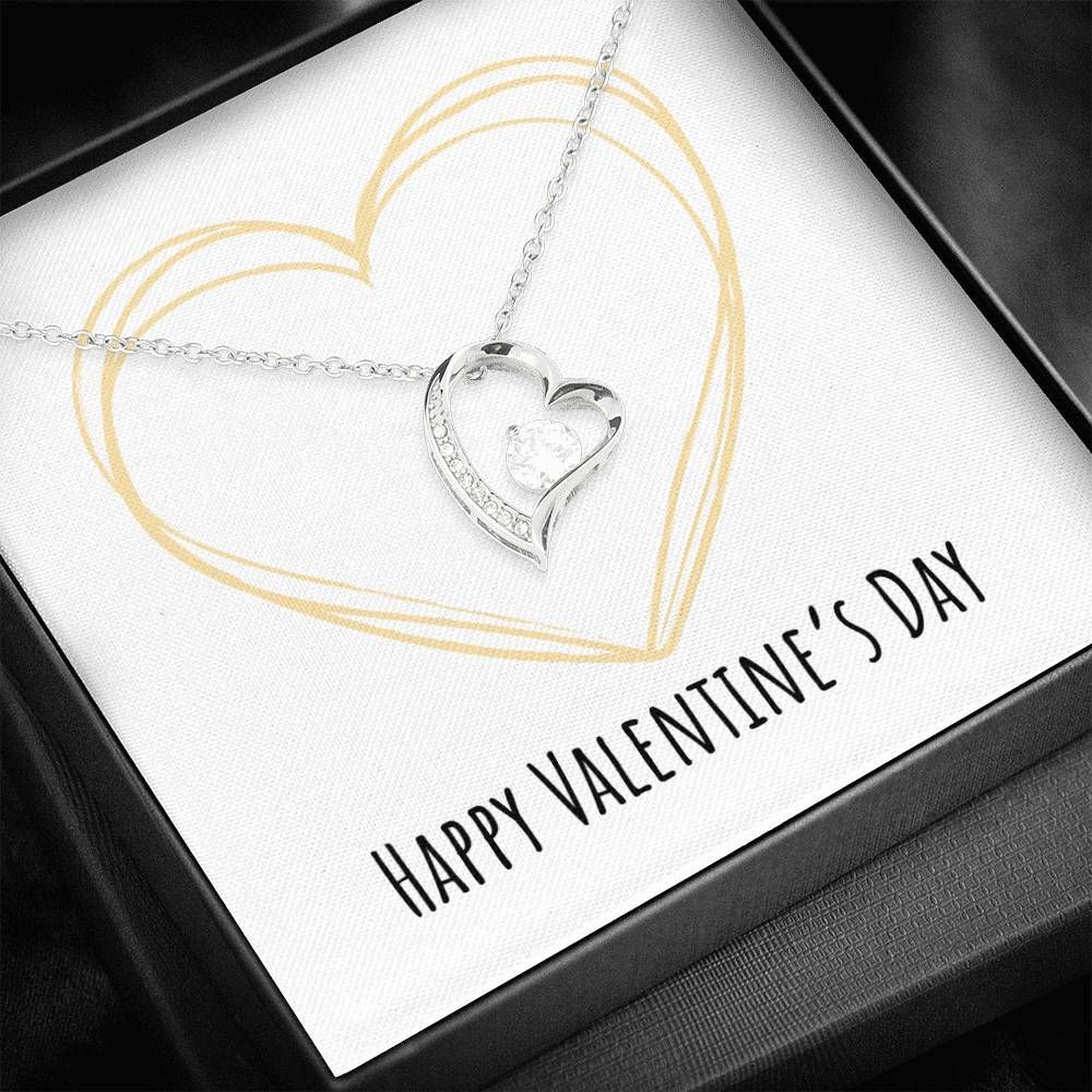 Happy Valentine's Day To My Lover Forever Love Necklace