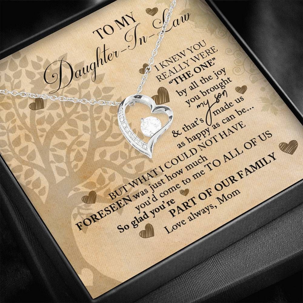 You're Part Of Our Family Forever Love Necklace For Daughter In Law