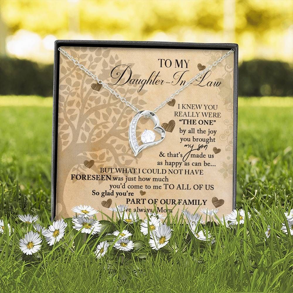 You're Part Of Our Family Forever Love Necklace For Daughter In Law