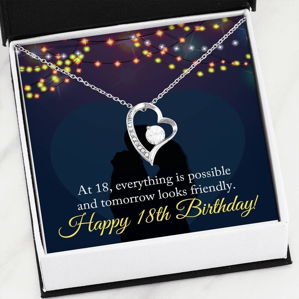 Happy 18th Birthday Everything Is Possible Forever Love Necklace For Girlfriend