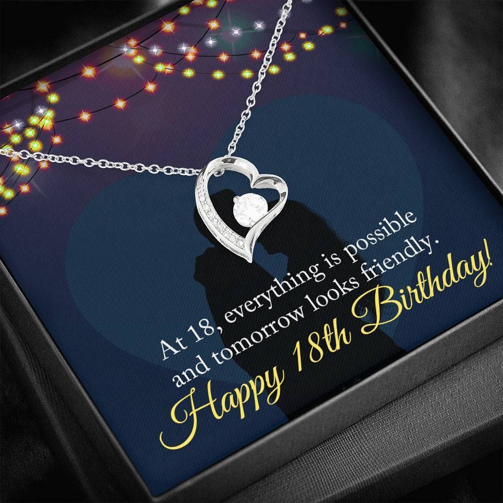 Happy 18th Birthday Everything Is Possible Forever Love Necklace For Girlfriend