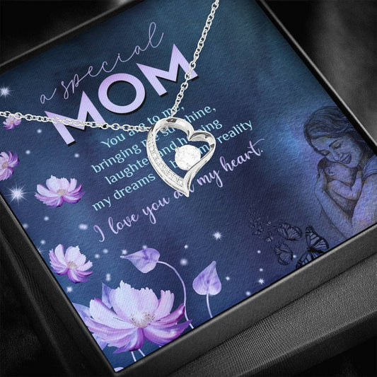 I Love You All My Heart Lotus Forever Love Necklace Gift For Mom Mama