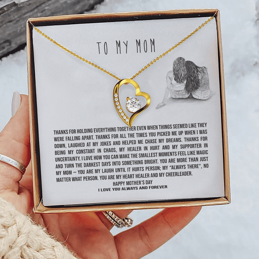 My Heart Healer And Cheerleader Forever Love Necklace Gift For Mom Mama