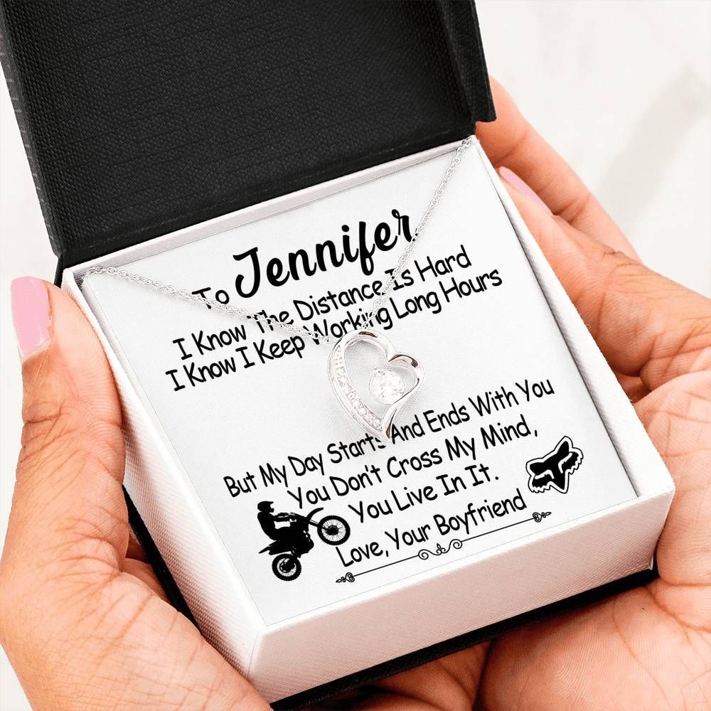 Forever Love Necklace Gift For Her Name Jennifer You Live In My Mind