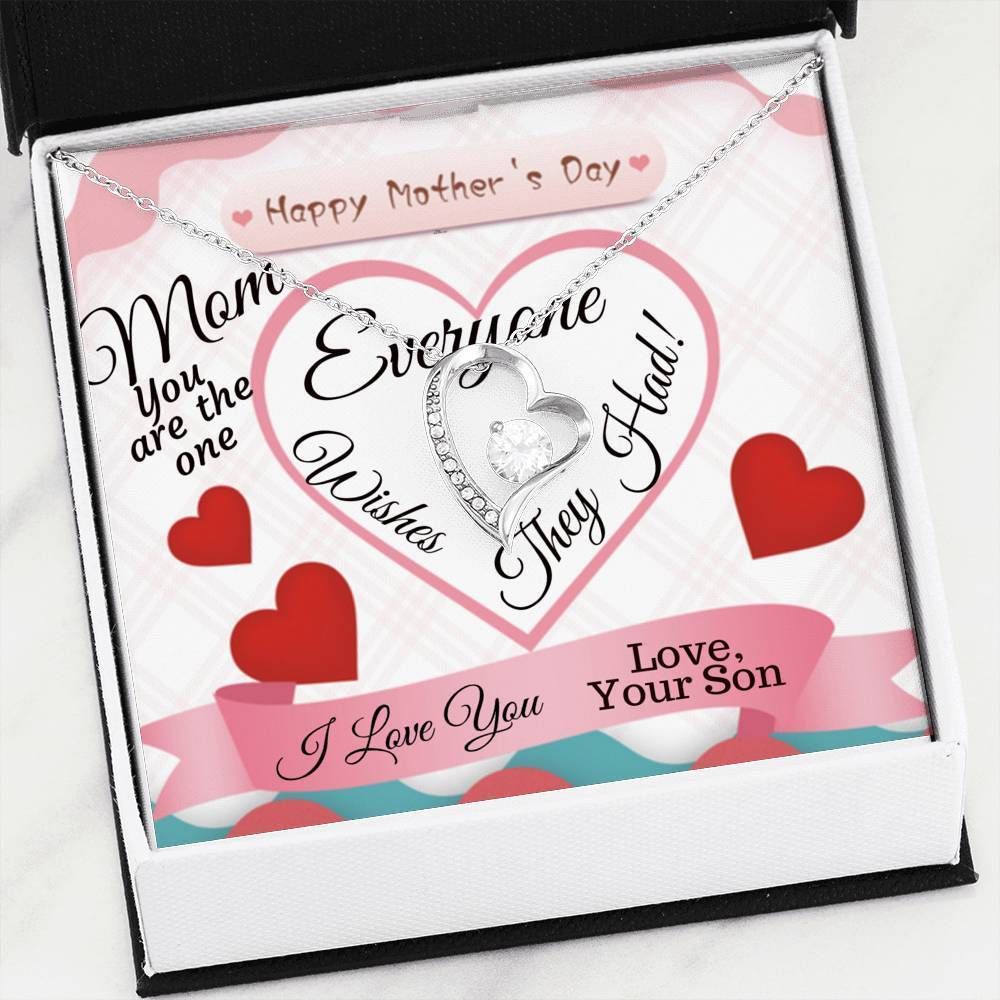 Mom You Are The One Forever Love Necklace Gift For Women