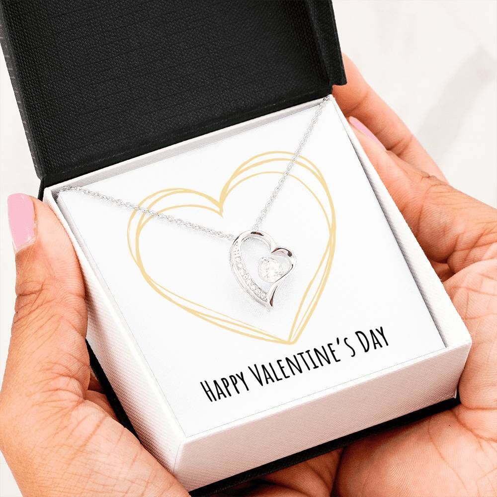 Happy Valentine's Day Forever Love Necklace Gift For Women