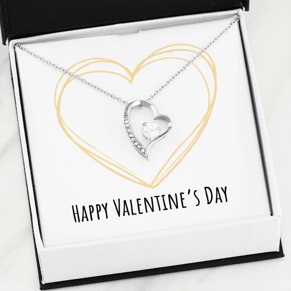 Happy Valentine's Day Forever Love Necklace Gift For Women