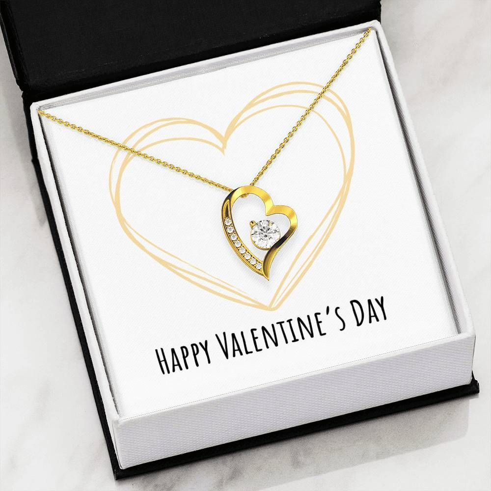 Happy Valentine's Day Forever Love Necklace Gift For Women