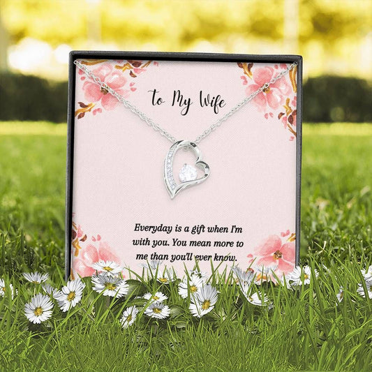 You Mean More To Me Forever Love Necklace For Wife