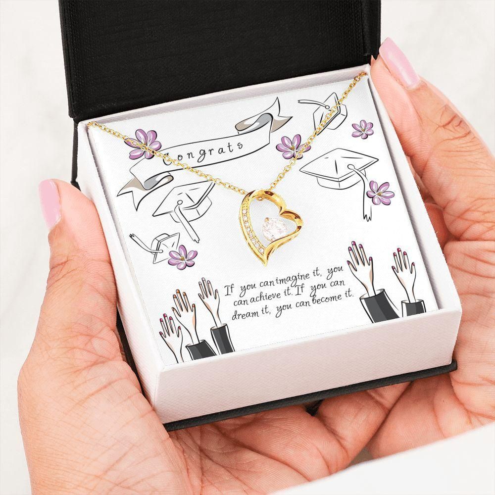 Never Give Up Graduation Forever Love Necklace Gift For Daughter