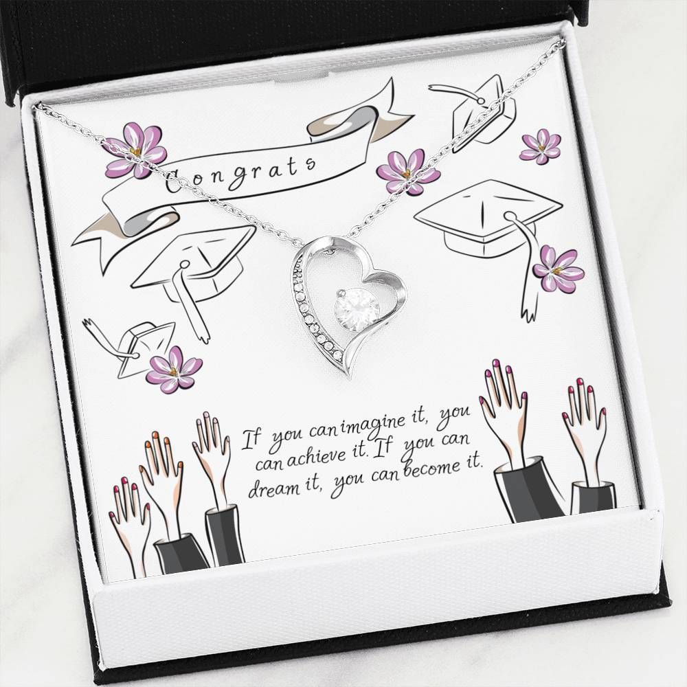 Never Give Up Graduation Forever Love Necklace Gift For Daughter