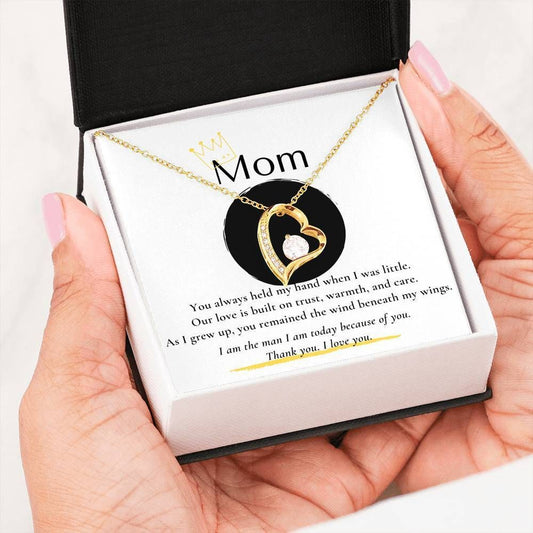 Thank You I Love You Forever Love Necklace For Mom