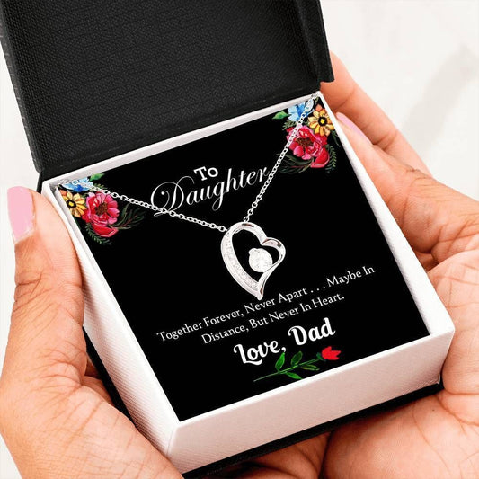 Together Forever Black Forever Love Necklace Gift For Daughter