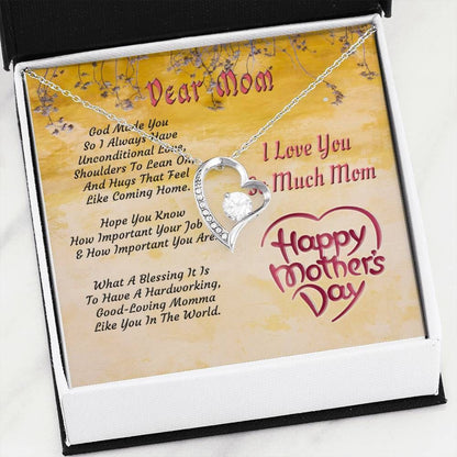 Hope You Know How Important Your Job Forever Love Necklace For Mom