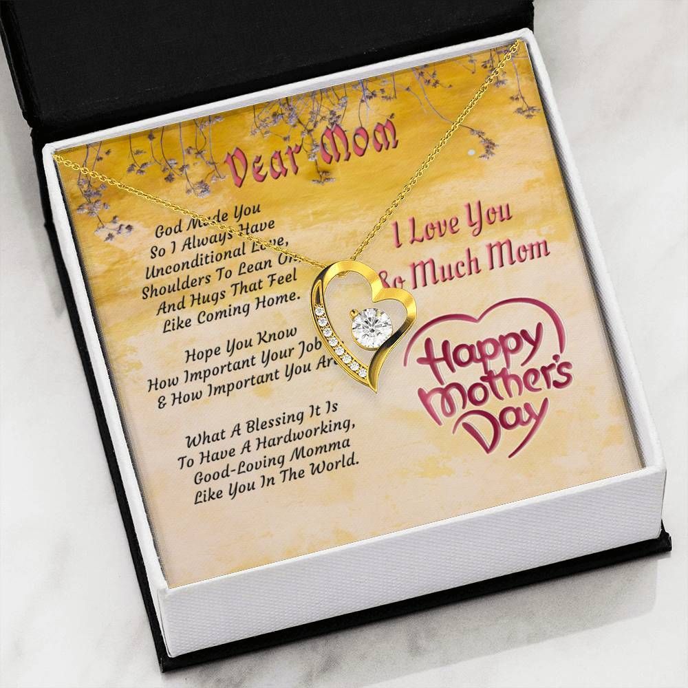 Hope You Know How Important Your Job Forever Love Necklace For Mom