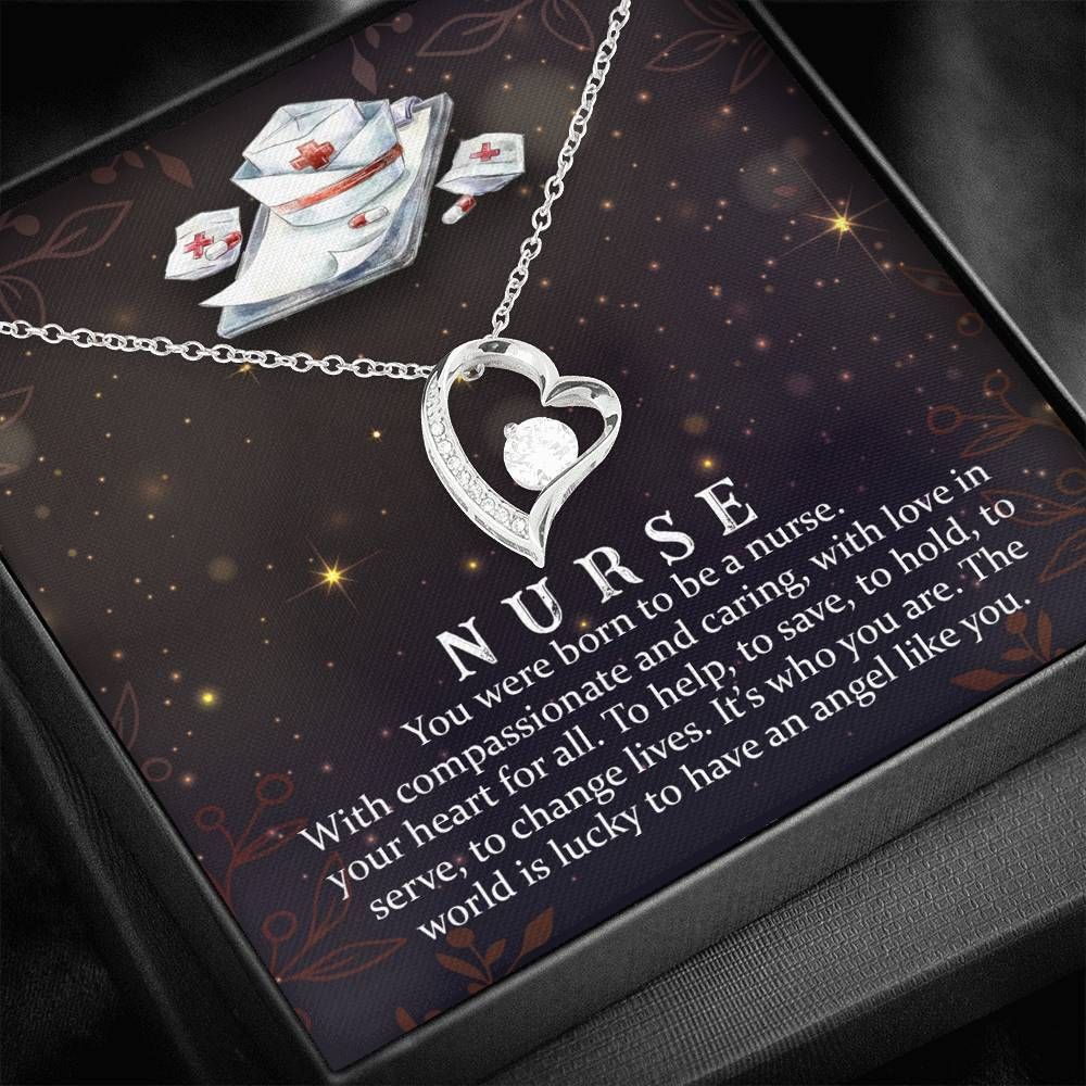 So Lucky To Have An Angel Like You Forever Love Necklace For Nurse