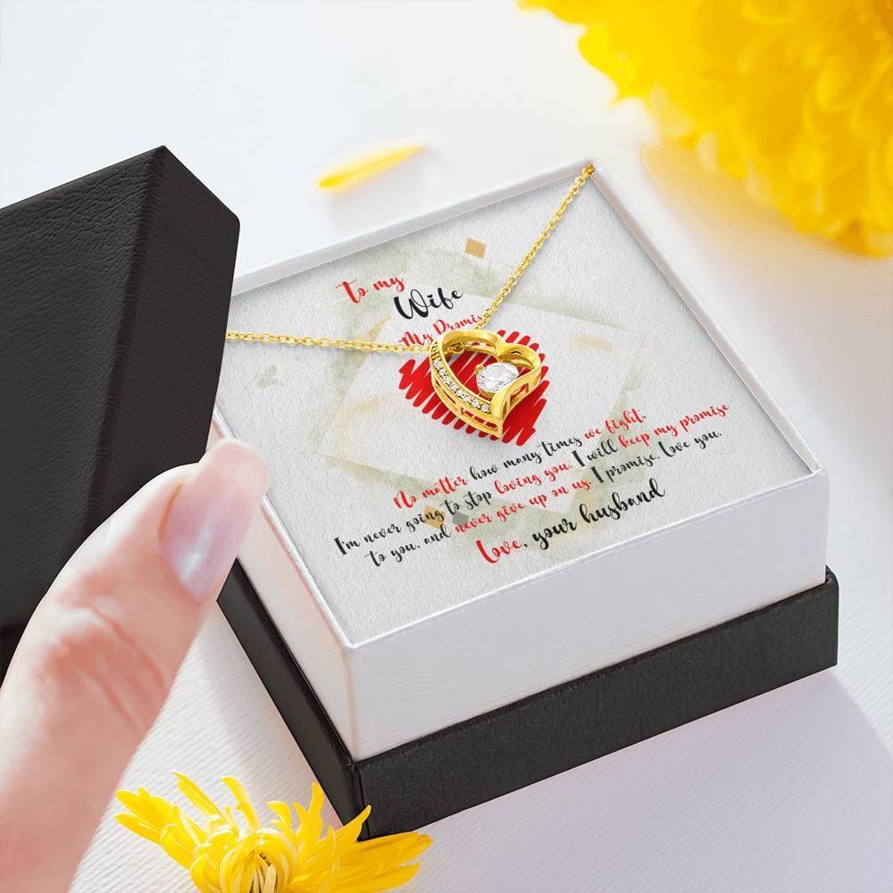 Never Give Up On Us Forever Love Necklace For Wife