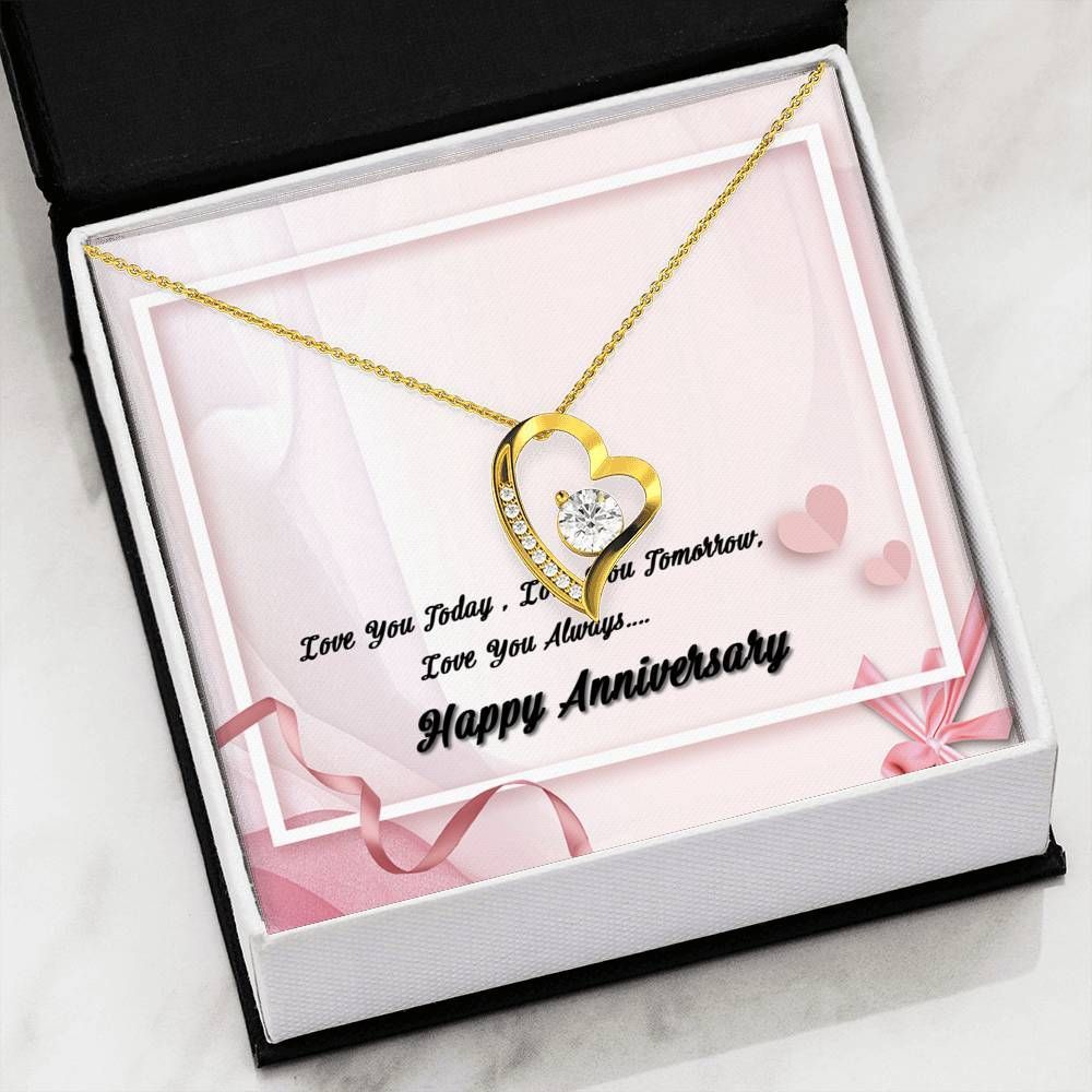 Love You Always Anniversary Gift For Wife Forever Love Necklace