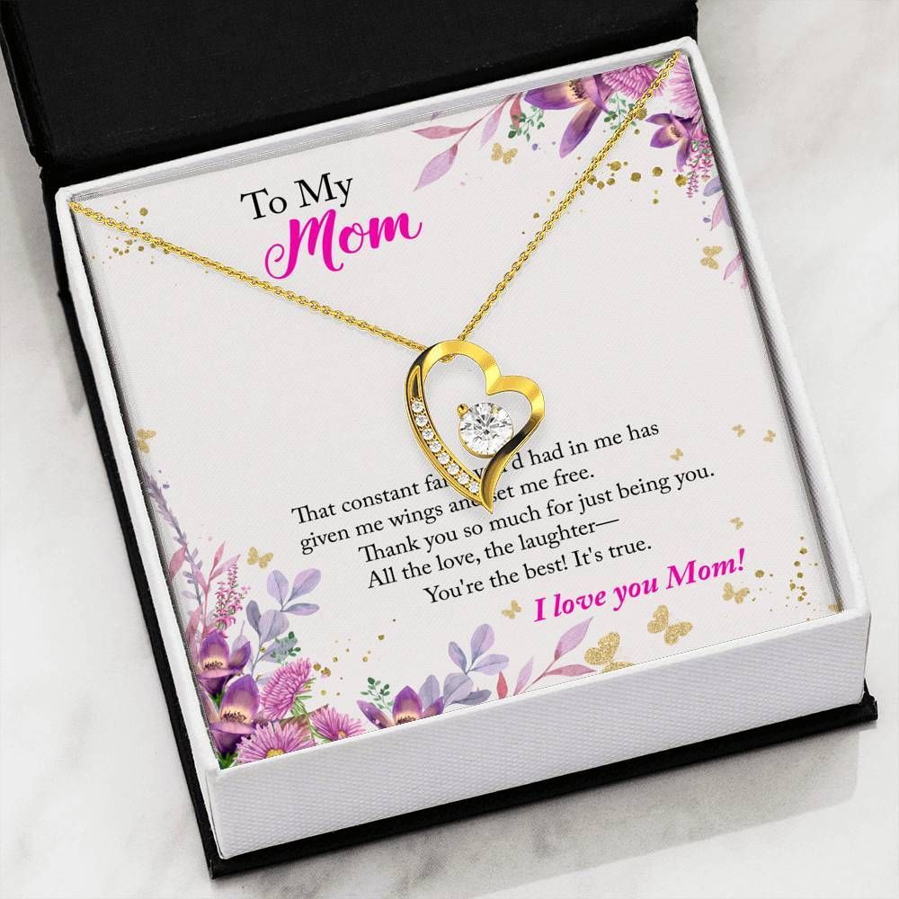 I Love You Mom Forever Love Necklace For Mom