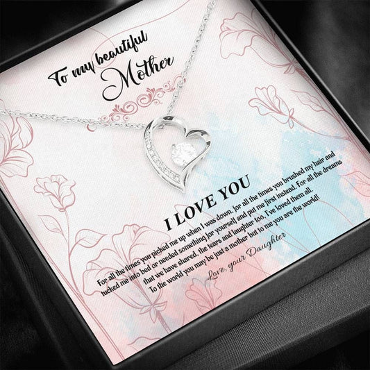 I Love You Forever Love Necklace For Mama