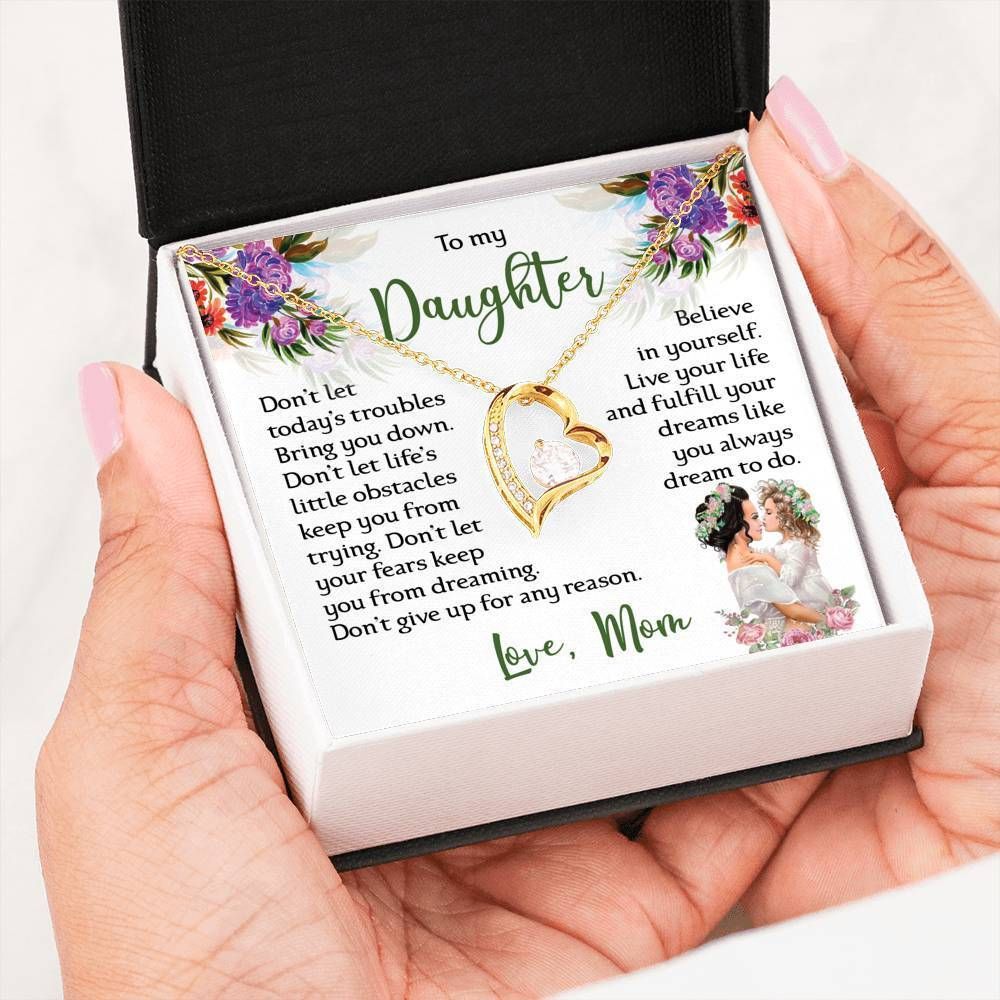 Don't Give Up For Any Reason Forever Love Necklace For Daughter