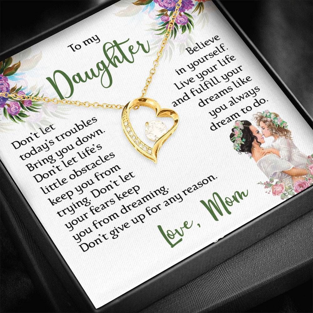 Don't Give Up For Any Reason Forever Love Necklace For Daughter