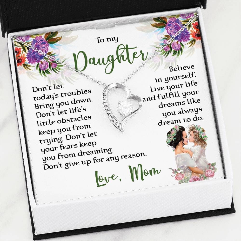 Don't Give Up For Any Reason Forever Love Necklace For Daughter