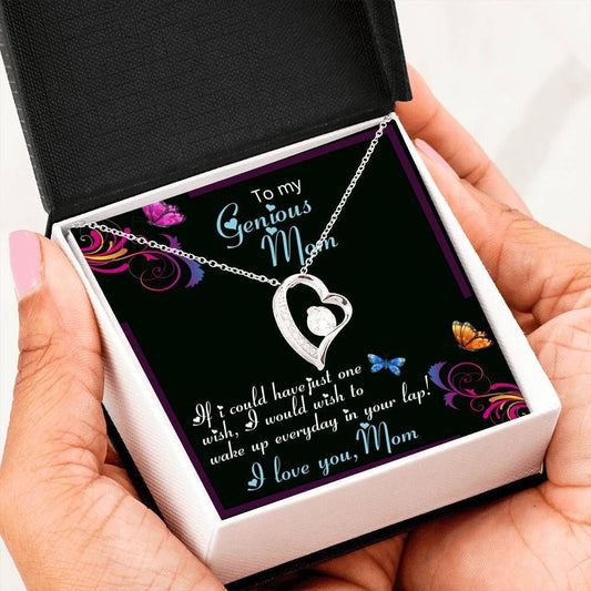 I Love You Forever Love Necklace For Genious Mom