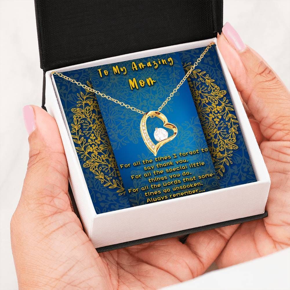 For All The Times Blue Forever Love Necklace Gift For Mom Mama