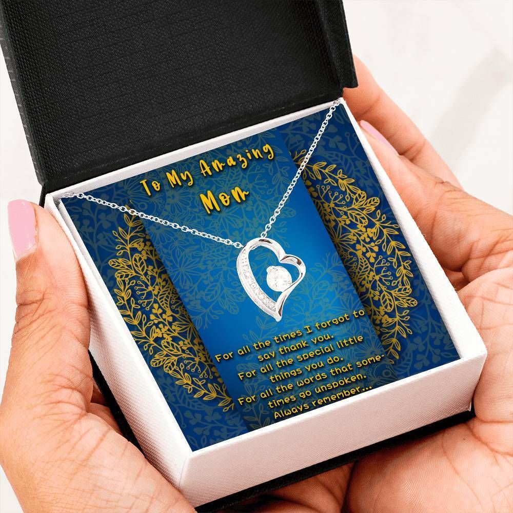 For All The Times Blue Forever Love Necklace Gift For Mom Mama