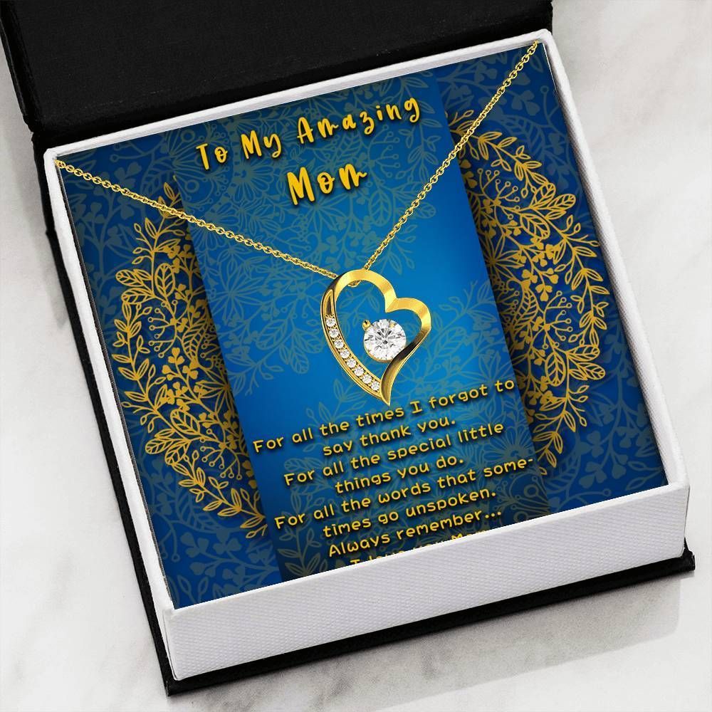 For All The Times Blue Forever Love Necklace Gift For Mom Mama