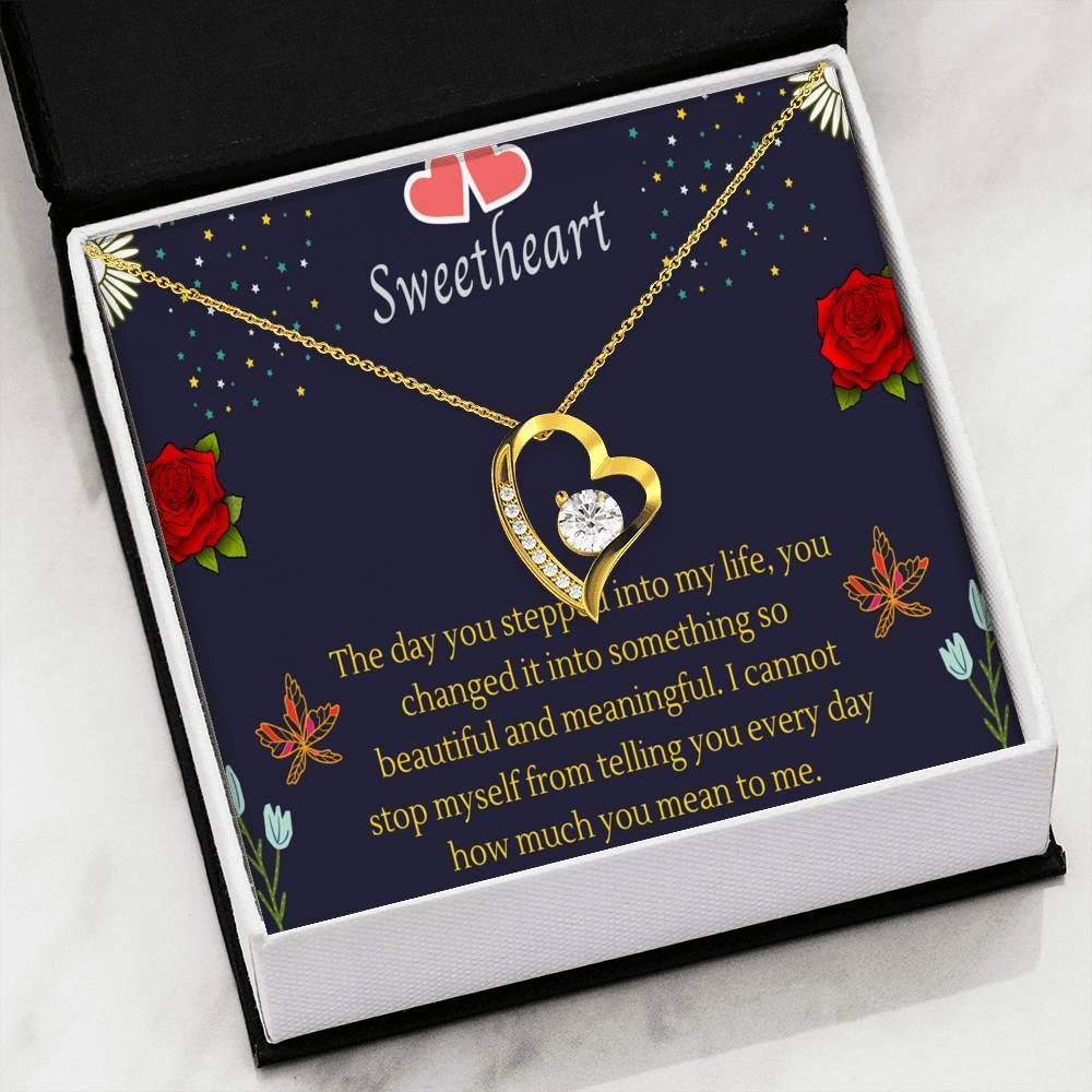 Beautiful Gift For My Sweetheart I Love You Forever Love Necklace