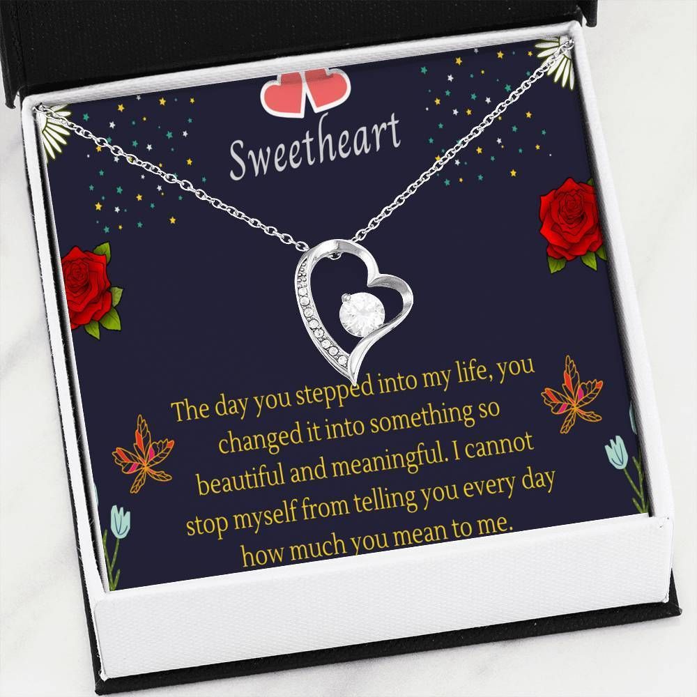 Beautiful Gift For My Sweetheart I Love You Forever Love Necklace