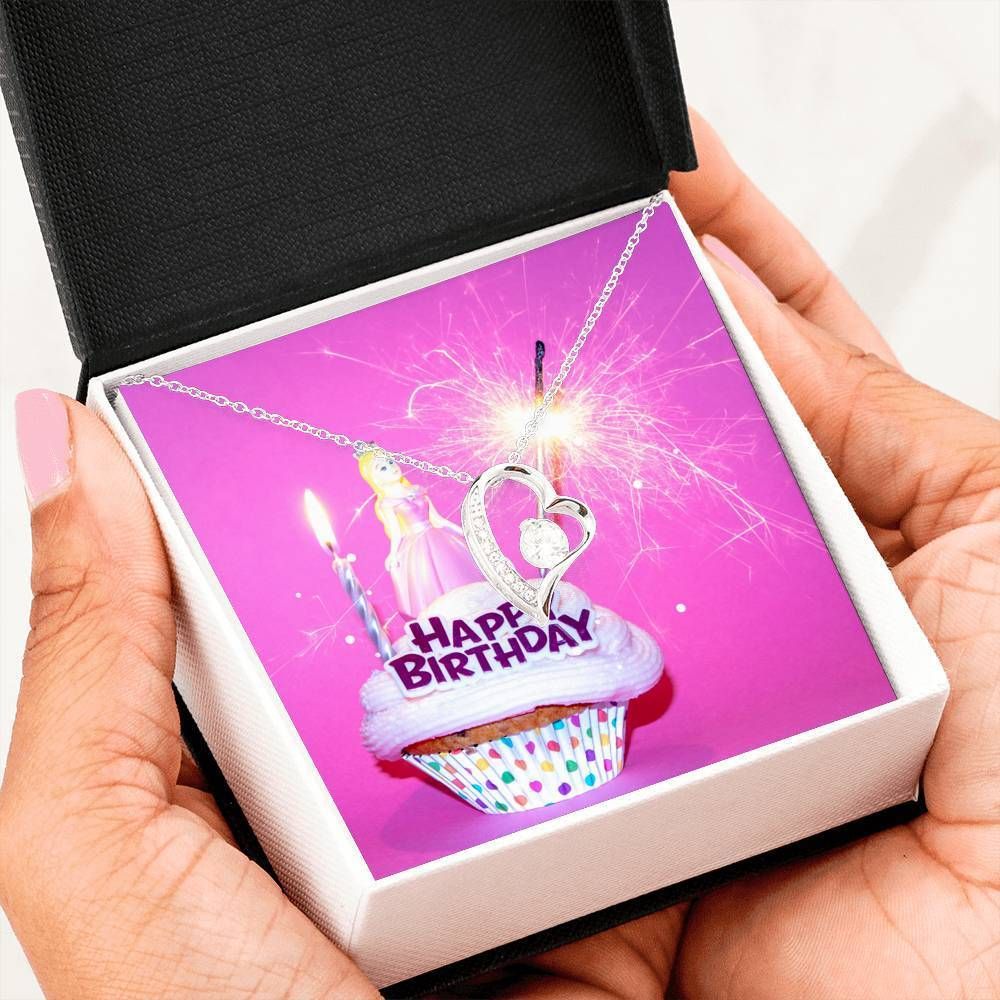 Happy Birthday Cake Forever Love Necklace Gift For Women