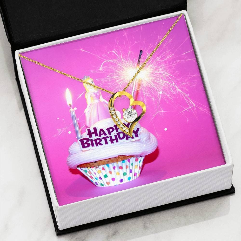 Happy Birthday Cake Forever Love Necklace Gift For Women